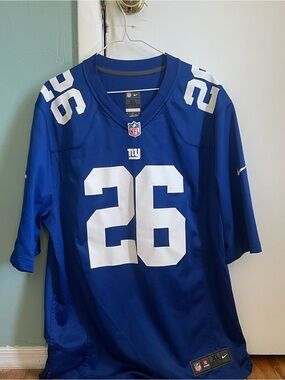 NFL Royal Blue On-Field Jersey with Nike and NFL Logos